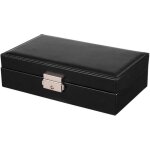 Bo�te de rangement portative de cylindre de serrure, �tui en cuir de bo�te de collier de bijoux bo�te ...