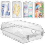 Boite de rangement transparente avec couvercle et trou daeration