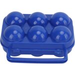Bo�te � ?ufs portable 6 cases abs pour rangement int�rieur / ext�rieur - bleu