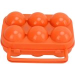 Bo�te � ?ufs portable 6 cases abs pour rangement int�rieur / ext�rieur - orange