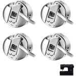 Bo�tier de canette en acier inoxydable 4 pi�ces pour machines � coudre, bo�tier de canette universel ...