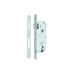 Boitier de serrure encastrable � cylindre pour porte d'entr�e, axe 45mm, entraxe 90mm, bouts ronds, bronze ...