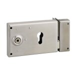 Thirard - boitier de serrure horizontale en applique double entrée à fouillot pour portail, droite, axe ... Thirard - boitier de serrure horizontale en applique double entrée à fouillot pour portail, droite, axe ...