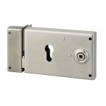 Thirard - boitier de serrure horizontale en applique double entre  fouillot pour portail, gauche, axe ...