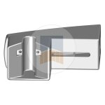 Botier v de rception en applique en aluminium pour serrure de portail coulissant motoris finition: ...