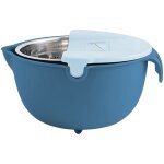Bol passoire, passoire avec bol � m�langer, passoire 9 en 1 pour la cuisine pour le lavage des fruits ...