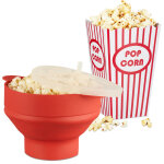 Bol à pop - corn micro - ondes four bol en silicone couvercle poignées sans huile pliable, 49 pièces Bol à pop - corn micro - ondes four bol en silicone couvercle poignées sans huile pliable, 49 pièces