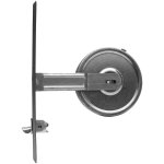 Enrouleur entraxe 185 mm pour feuillard de 8 m en inox a' bouche simple Enrouleur entraxe 185 mm pour feuillard de 8 m en inox a' bouche simple