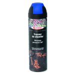 Bombe traceur de chantier fluo 500ml - bleu