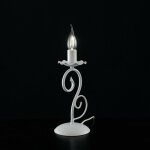 Bonetti illumina - lampe de chevet en fer blanc shabby one light 13x h28cm