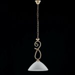 Bonetti illumina - lustre fer décapé ivoire une lumière blanc abat - jour verre albâtre 30x h52 cm Bonetti illumina - lustre fer décapé ivoire une lumière blanc abat - jour verre albâtre 30x h52 cm