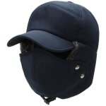 Bonnet d'hiver �pais avec protection faciale - coupe - vent polaire, chaud � rabats pour hommes - id�al ...