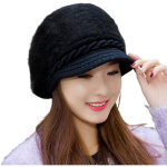 Bonnet d'hiver pour femme, bonnet tricot� pour fille, bonnet �pais et chaud en maille d�contract�e pour ...