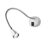 Leds - c4 - book - lampe de lecture murale rglable  1 ampoule led, chrome