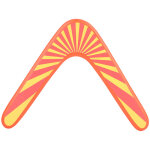 Boomerang en bois classique en v pour sports et jeux de plein air