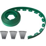Bordure de jardin flexible, bordure jardin plastique, bordure de pelouse flexible en pe avec 30 piquets, ...