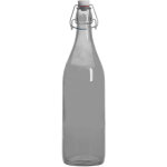 Bouteille � limonade avec son bouchon m�canique 1 l gris fum� - bormioli rocco