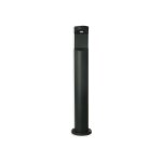 Borne bolarside en aluminium noir, hauteur 800 mm, largeur 158 mm