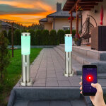 Borne e27 lampadaire jardin smart home lumi�re ext�rieure app - commande vocale minuterie dimmable cct, ...