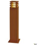 Borne d'�clairage led rusty 70cm carr� brun rouille - 233437