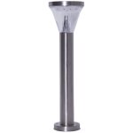 Borne d'�clairage solaire narona, lampe de chemin, argent, led, capteur cr�pusculaire, blanc chaud, ext�rieur, ...