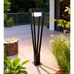 Borne led solaire luxor - d�tecteur de mouvements - 3 modes d'�clairages 75 � 600 lumens