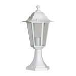 Borne lumineuse ext�rieure 60w max e27 fonte blanche loan