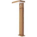 Borne solaire 50cm ip44 400 lumens - détecteur de mouvements - 3 modes d'éclairage - effet bois - so1911w ... Borne solaire 50cm ip44 400 lumens - détecteur de mouvements - 3 modes d'éclairage - effet bois - so1911w ...