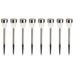 Bornes solaires tulipes blanches - lot de 8