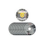 Bosch - 10 disques 125 metal / inox + 1 disque diamant xlock