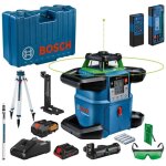 Bosch professional ? laser rotatif grl 650 chvg avec jauge gr 500 ? laser vert haute visibilit� ? ip68 ...