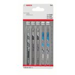 Accessories 2608667853 set de lames de scie sauteuse wood and metal, 5 pices, double tige  cames 5 ...