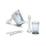 Bosch - batteur 450w blanc / gris 5 vitesse + pulse ptrin inclus fouet lectrique blanc en neige
