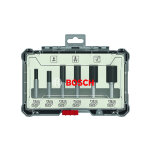 Coffret de 6 fraises droites  queue de 6 mm 12 / 16 / 20 mm bosch 2607017465