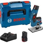 Bosch professional - affleureuse sans fil bosch gkf 12v - 8 - 2 batteries, chargeur - 06016b0000