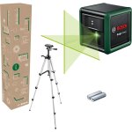 Bosch - laser lignes crois�es quigo green avec tr�pied (laser vert pour une meilleure visibilit�, bo�tier ...