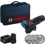 Bosch professional - meuleuse angulaire sans fil bosch gws 12v - 76 � 76 mm / 2x 2, 0 ah + chargeur dans ...
