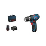 Perceuse visseuse  percussion gsb 12v - 15 bosch avec 2 batteries 12v 2. 0ah - chargeur - sacoche - ...