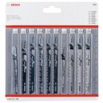 Bosch - professional accessories 2607011169 lot de 10 accessoires professional set de lames de scie sauteuse ...
