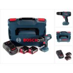Bosch professional gsb 18v - 21 perceuse - visseuse  percussion sans fil 18v 55nm + 2x batterie 3, 0ah ...