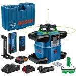 Bosch professional - laser rotatif grl 650 chvg avec batterie, piles, cellule, lunettes, supports, platine, ...