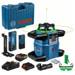 Bosch professional - laser rotatif grl 650 chvg avec batterie, piles, cellule, lunettes, supports, platine, ...