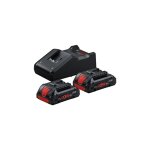 Bosch professional - pack starter 18v bosch - 2 batteries li - ion 4ah pro - core + chargeur - 1600a01ba3 ...