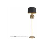 Botanica - lampadaire avec abat - jour - 1 lumière - h 168 cm - noir et or - rustique - éclairage intérieur ... Botanica - lampadaire avec abat - jour - 1 lumière - h 168 cm - noir et or - rustique - éclairage intérieur ...