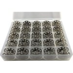 Bote  canette avec 25 canettes de machine  coudre bote de rangement de canette  fil infrieur en mtal ...