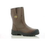 Bottillons de s�curit� en cuir fourr�s safety jogger - couleur marron - pointure chaussures 46