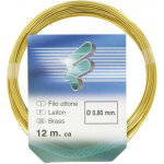 Bottillon fil laiton - l. 12 m - � 0, 8 mm