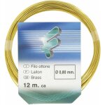 Bottillon fil laiton - l. 12 m -  0, 8 mm