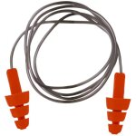 Bouchon anti - bruit portwest tpe r�utilisable avec cordelette (50 paires) orange unique
