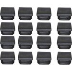 Bouchon plastique 40x40mm embout tube carre noir plastique embout bouchons d'obturation pour pieds de ...